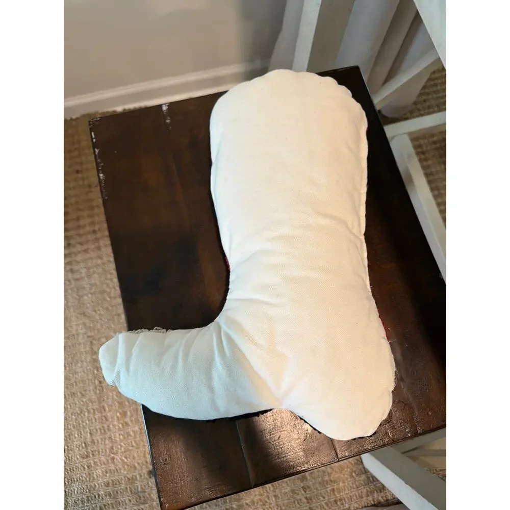 Burgundy cream and black cowboy boots pillow